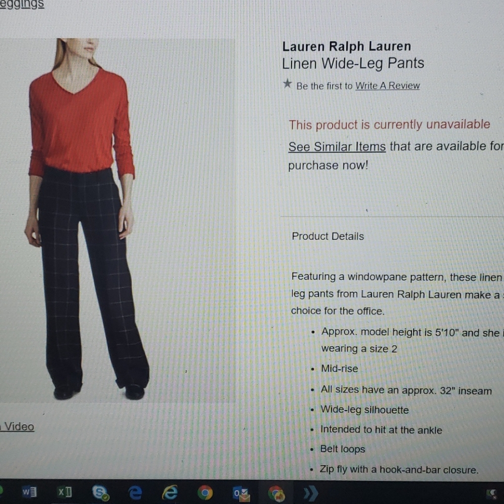 Lauren Ralph Lauren Linen Wide Leg pants